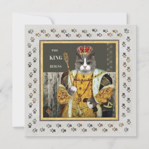 Royal Cat Rules Note Card __ King