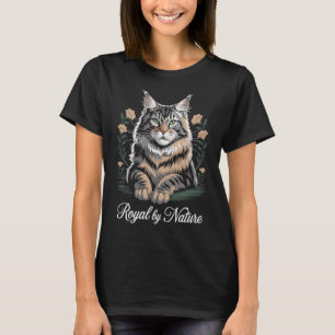 Royal cat with flower frames T-Shirt