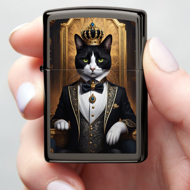 Royal Cat Zippo Lighter (In Hand)