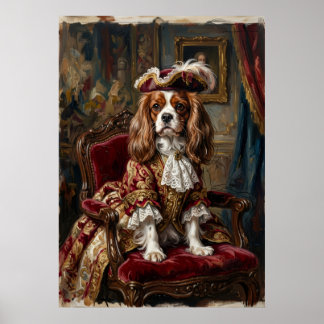 Royal Cavalier King Charles Spaniel Portrait Poster