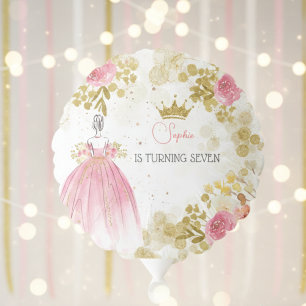 Royal celebration pink princess birthday balloon