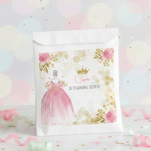 Royal celebration pink princess birthday favor bag (Creator Uploaded)