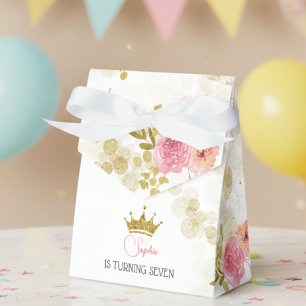 Royal celebration pink princess birthday favor boxes