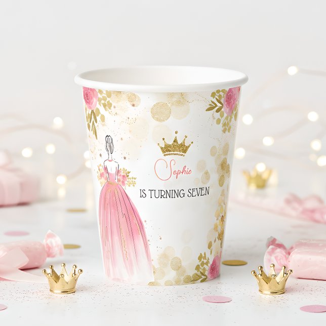 Royal celebration princess birthday paper cups (Creator Uploaded)