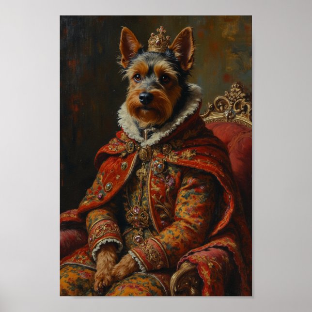 Royal Cesky Terrier Portrait Poster (Front)