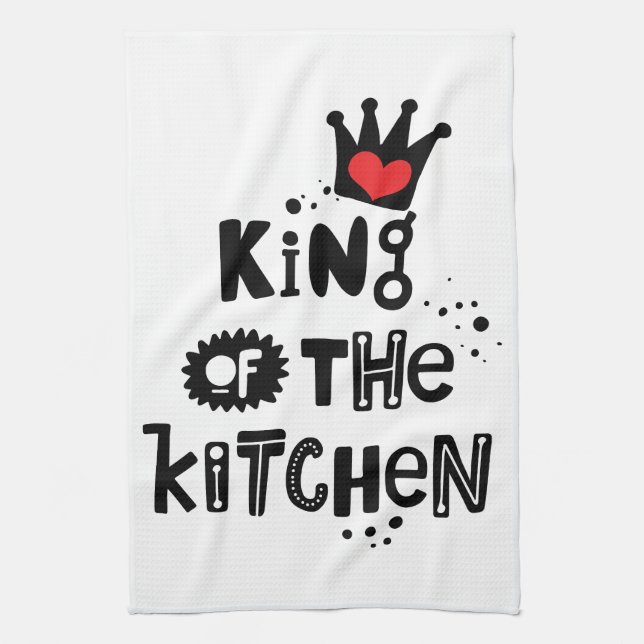 Royal Chef Apron: King of the Kitchen Towel (Vertical)