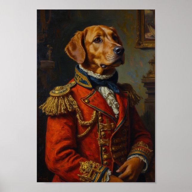 Royal Chesapeake Bay Retriever Portrait Poster (Front)