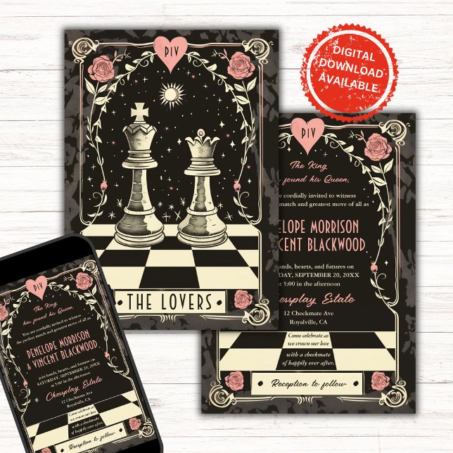 Royal Chess Wedding Invitation (Creator Uploaded)