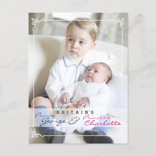 Royal Children _ George  Charlotte Postcard