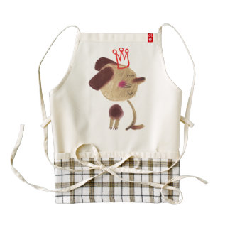 Royal chocolate puppy costume zazzle HEART apron