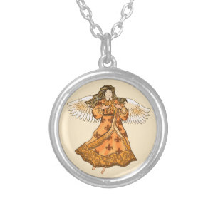 Royal Christian angel Silver Plated Necklace