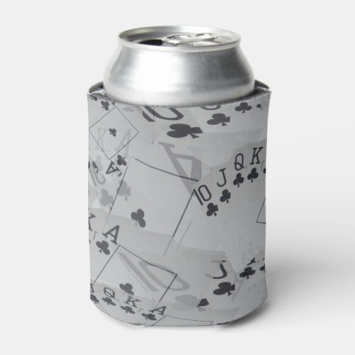 Royal Club Flush Poker Cards Pattern Can Cooler