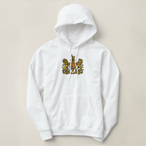 Royal coat of arms embroidered embroidered hoodie