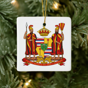 Royal Coat of Arms of the Kingdom of Hawaii Ceramic Ornament