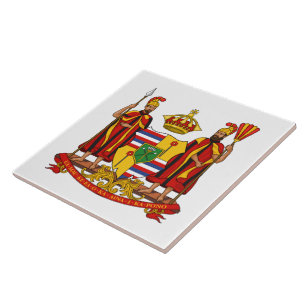 Royal Coat of Arms of the Kingdom of Hawaii Ceramic Tile