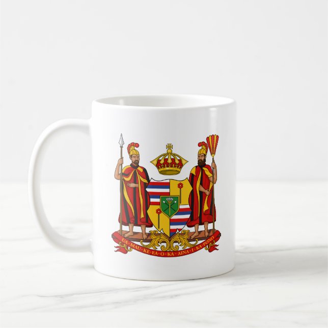 Royal Coat of Arms of the Kingdom of Hawaii Coffee Mug (Left)