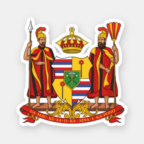Royal Coat of Arms of the Kingdom of Hawaii Sticker