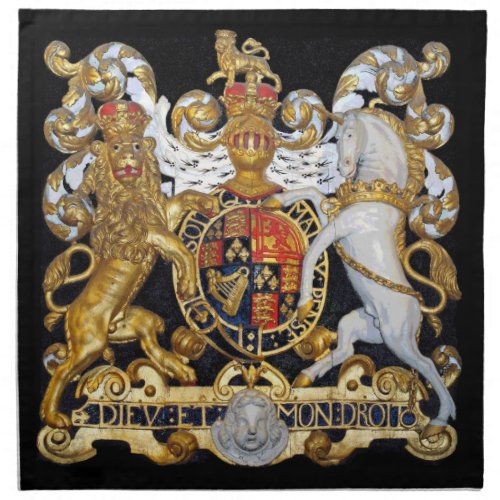 Royal Coat of Arms United Kingdom Cloth Napkin