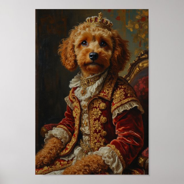 Royal Cockapoo Portrait Poster (Front)