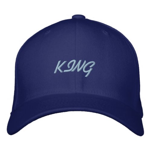Royal Color King Text Basic Flexfit Wool Cap