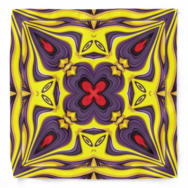 Royal Colorful Bandana, Hankerchief, Hankie Bandana (Front)