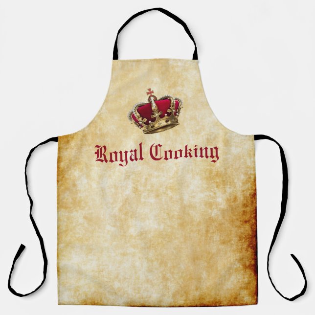 Royal Cooking All-Over Print Apron. Apron (Front)
