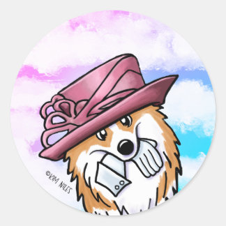 Royal Corgi Classic Round Sticker