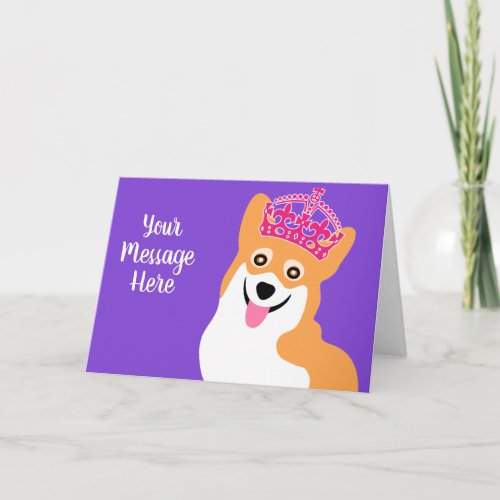 Royal Corgi Custom Greeting Card