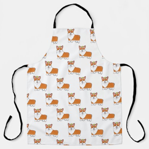 Royal corgi dog personalized apron