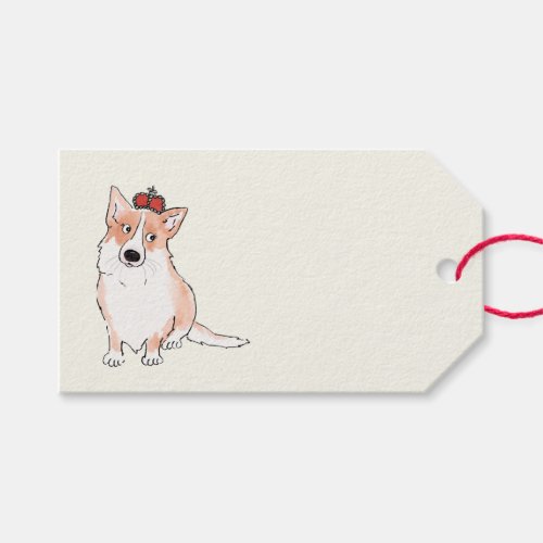 Royal corgi gift tag