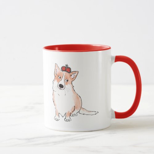 Royal corgi mug