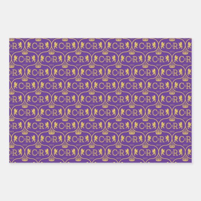 Royal Coronation 2023 Ogee Pattern Wrapping Paper (Front)