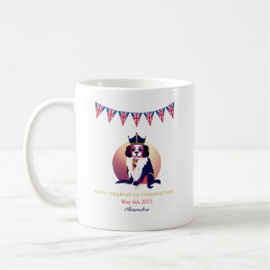 Royal Coronation King Charles Dog Fun Custom text Coffee Mug