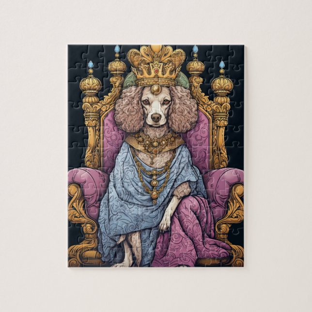 Royal Coronation King Charles Dog Funny Jigsaw Puzzle (Vertical)