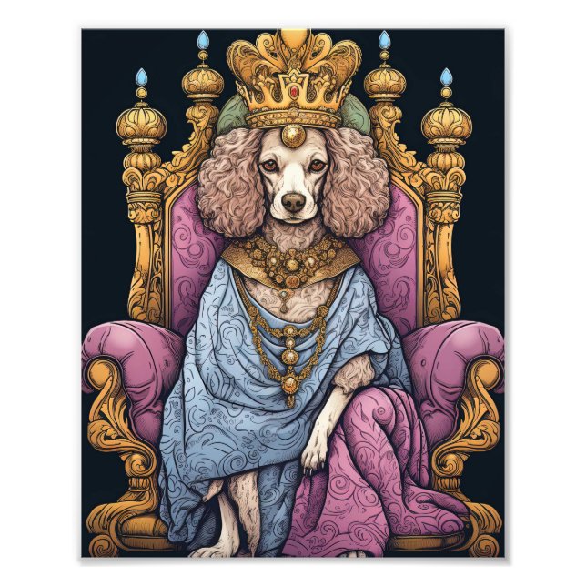 Royal Coronation King Charles Dog Funny Photo Print (Front)