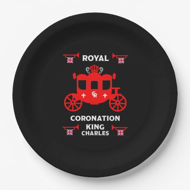 Royal Coronation King Charles III     Paper Plates (Front)