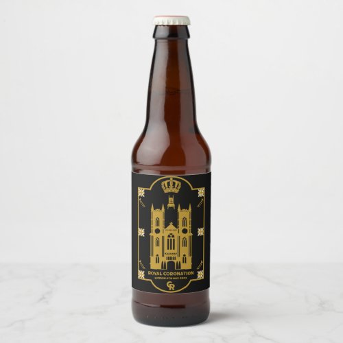 Royal Coronation Westminster Abbey  Beer Bottle Label