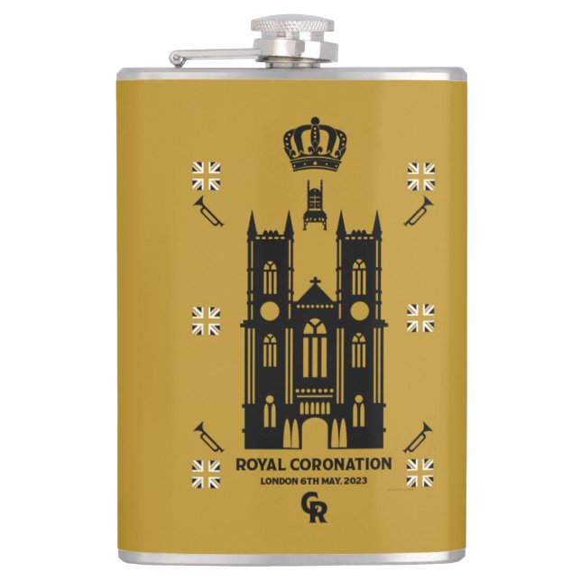 Royal Coronation Westminster Abbey    Flask (Front)