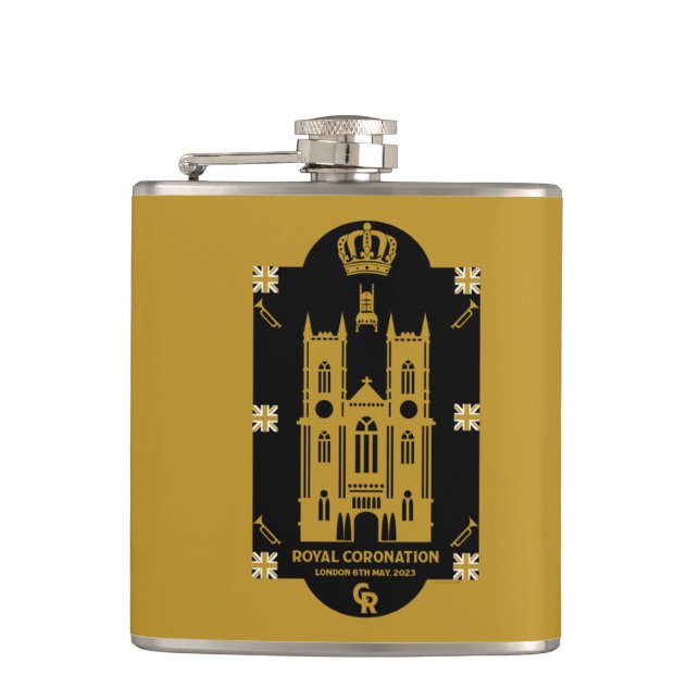 Royal Coronation Westminster Abbey    Flask (Front)