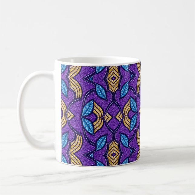 Royal Court Leaf Pattern  Coffee Mug (Left)
