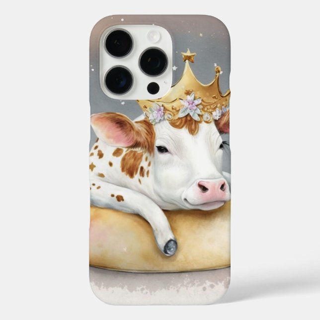 Royal Cow Dreaming on Cheese Throne                Case-Mate iPhone Case (Back)