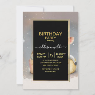 Royal Cow Dreaming on Cheese Throne Invitation