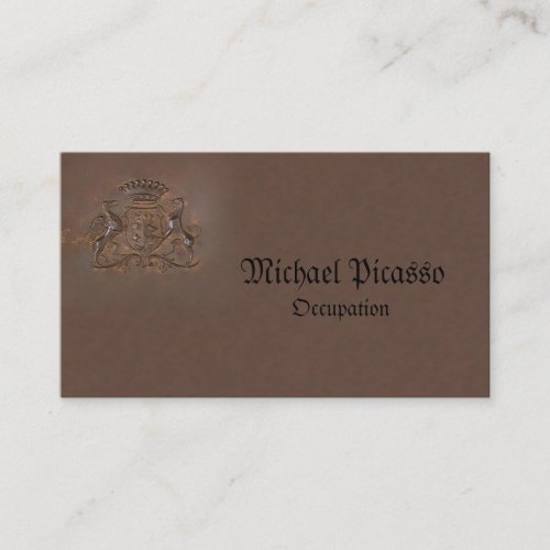 Royal Crest ~ Business Card Regal Bronze Logo