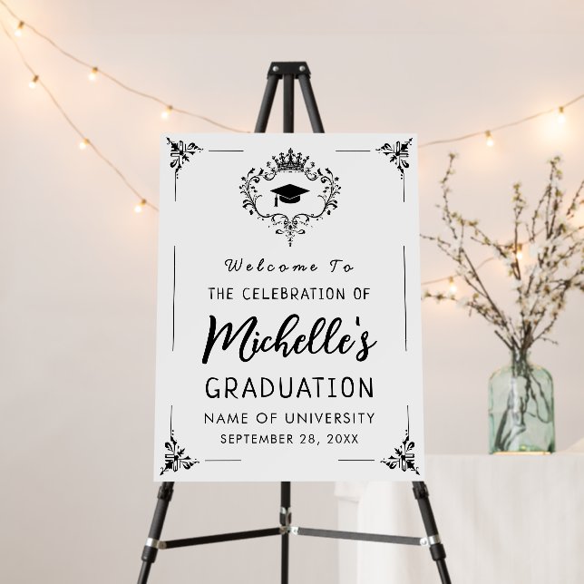  Royal Crest Emblem Graduation Party Welcome Sign  (In Situ (Stand))
