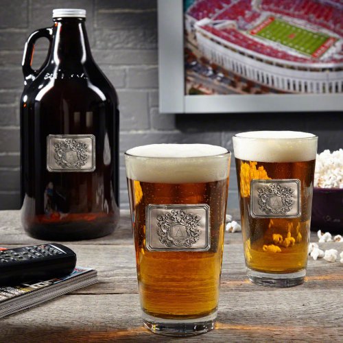 Royal Crest Glass Growler Set and Beer Glass 