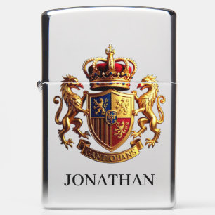 Royal Crest Gold – Majestic Prestige with Identity Zippo Lighter