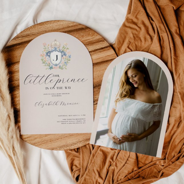 Royal Crest Little Prince Baby Shower Invitation (Creator Uploaded)