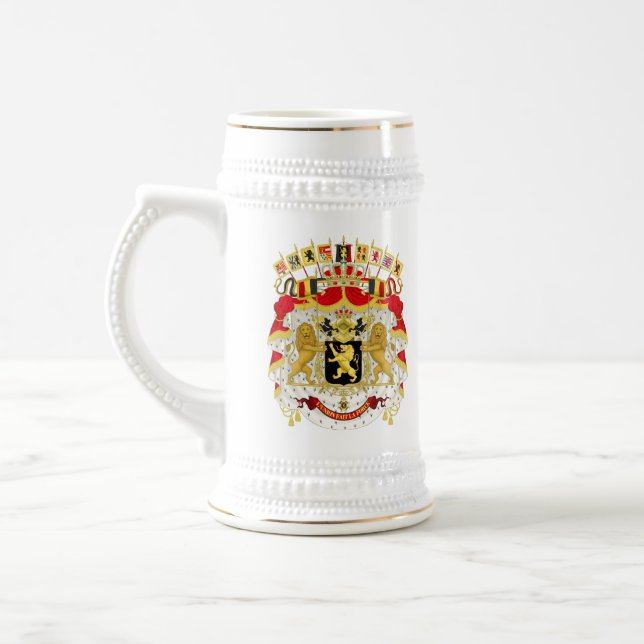 Royal Crest of Belgium Beer Stein (Left)