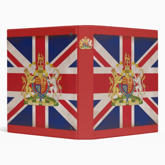 Royal Crest on Union Jack. 3 Ring Binder (Background)