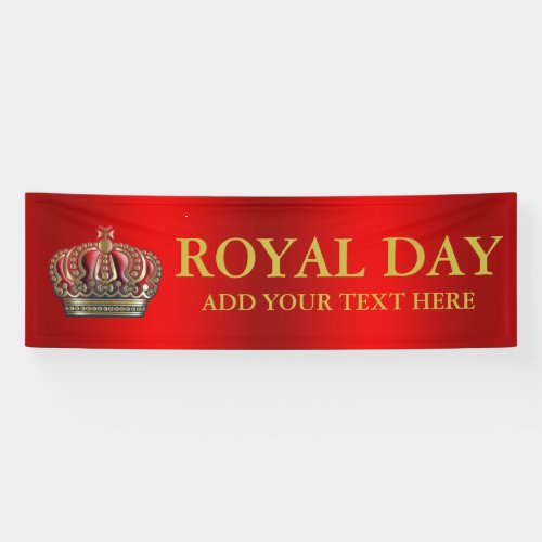 Royal Cross Crown _ Gold Blue Red Banner
